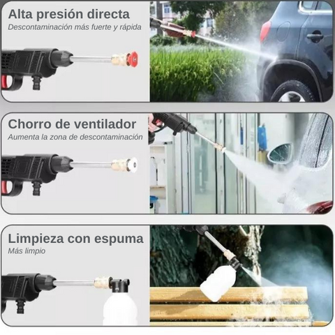 Hidrolavadora Inalambrica Portátil 48v con 2 Baterias + 🎁SÚPER REGALO Aspiradora Portatil 3 En 1