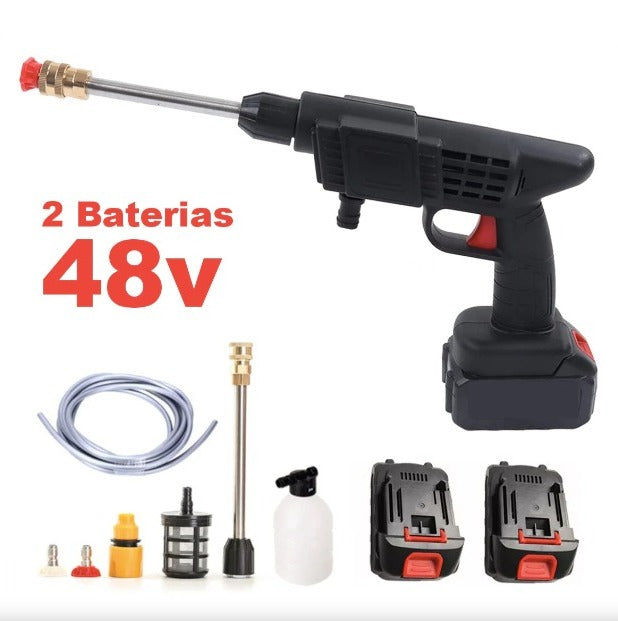 Hidrolavadora Inalambrica Portátil 48v con 2 Baterias + 🎁SÚPER REGALO Aspiradora Portatil 3 En 1