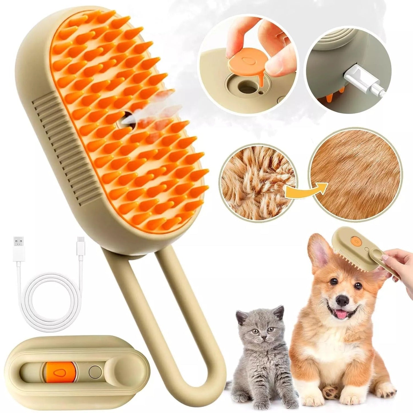 CEPILLO VAPORIZADOR PREMIUM MASCOTAS - (¡Últimas unidades en stock!)
